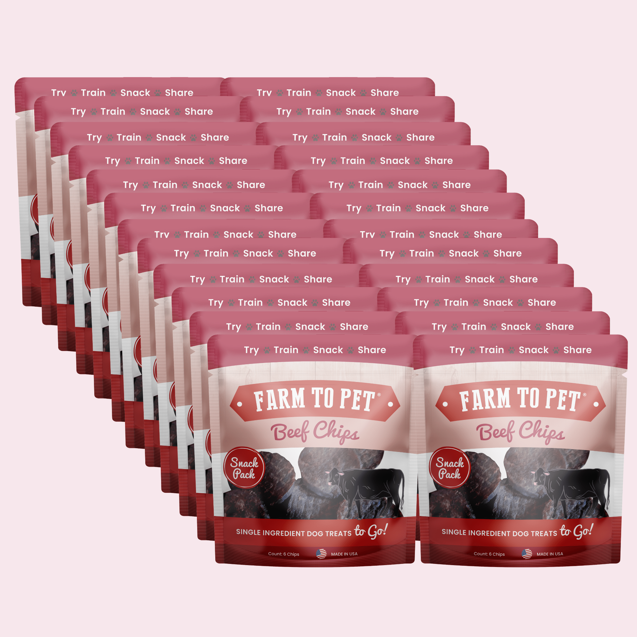 Beef Chips Snack Pack Bundles | Dog Treats for Training & Travel