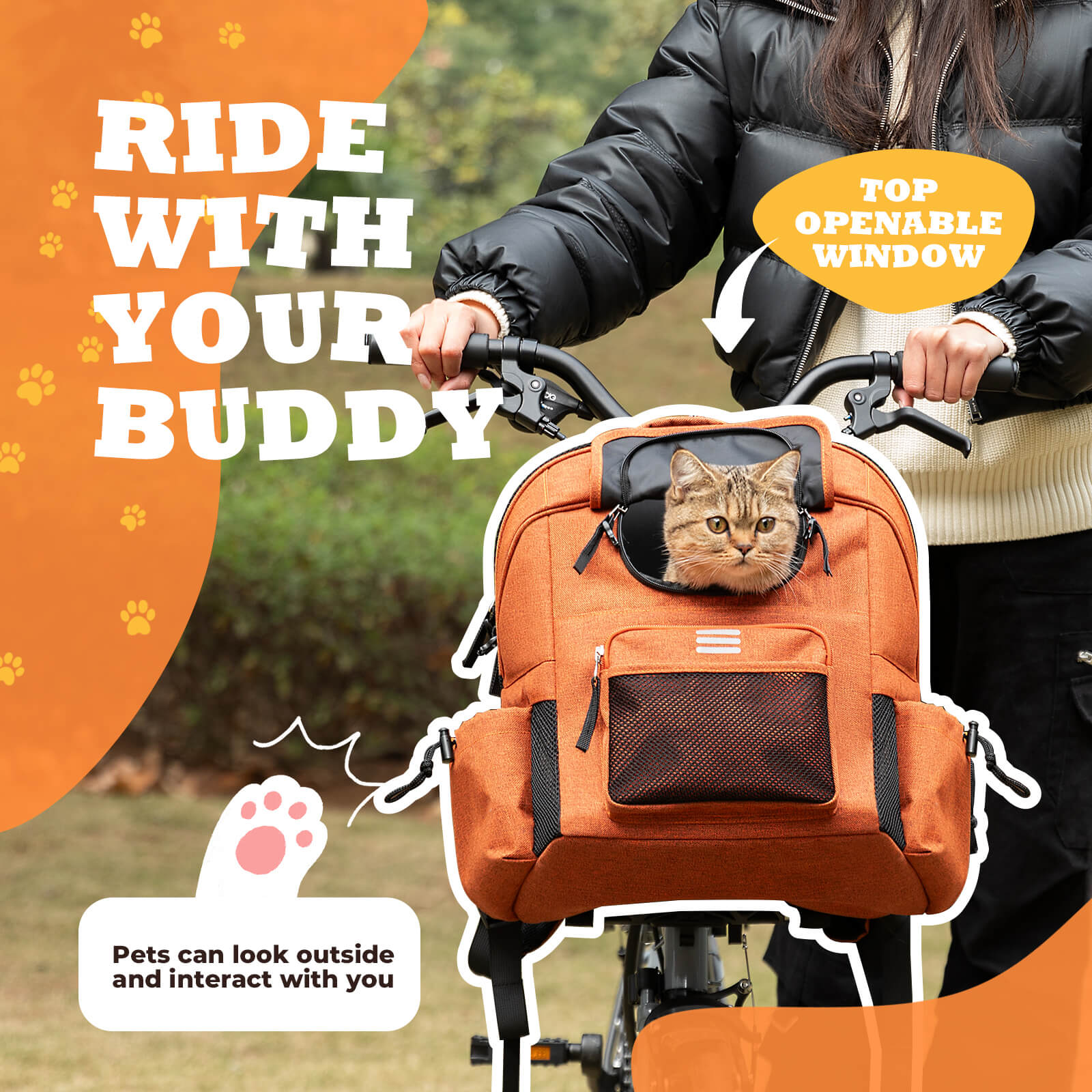 Brompton Foldable Pet Handlebar Bike Bag - 21L