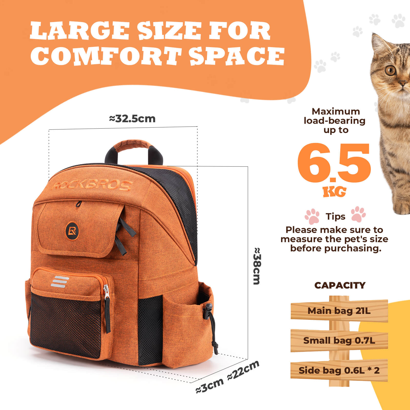 Brompton Foldable Pet Handlebar Bike Bag - 21L